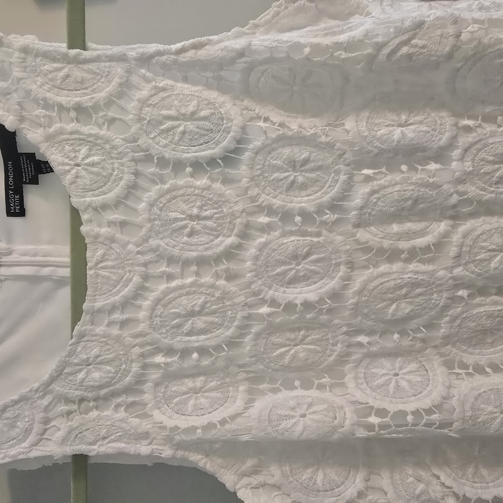 Maggy London Petite White Lace Dress - Picture 4 of 6
